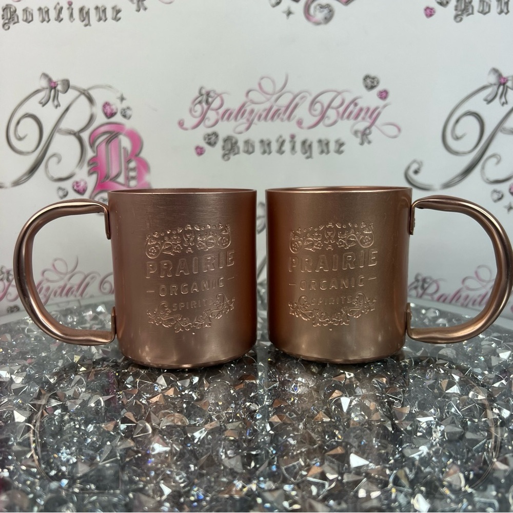 Prairie Organic Copper Metallic Mugs — Set of 2